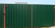 Распашные ворота из профлиста (цвет: зеленый,  шоколад,  вишня,  синий) - foto 0